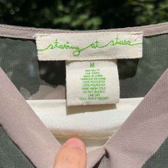 Staring at stars Vneck sheer slip maxi dress with hand made under slip - Picture 7 of 8